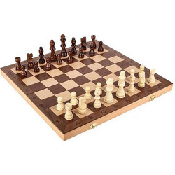 Next Σκάκι - Τάβλι Ξύλινο με Πιόνια 50x50cm 12131-92-2