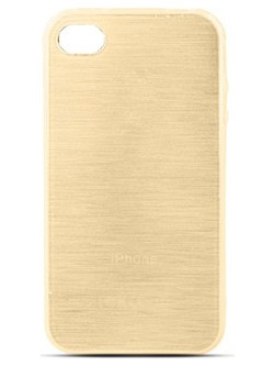 Θήκη OEM Jelly Brush για iPhone 4, 4S Back Cover TPU Gold