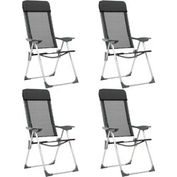 vidaXL Καρέκλες Πτυσσόμενες Μαύρο 4τμχ 44308