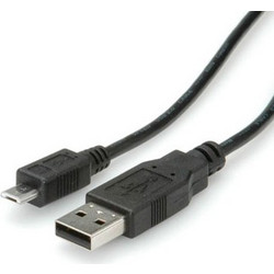 Roline Καλώδιο USB 2.0 Type A (Male) - Micro USB Type B (Male) 1,8m