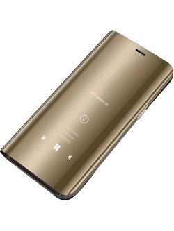 Θήκη Clear View για Huawei Y7 Prime (2019) Color Gold (oem)