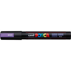Uni Μαρκαδόρος Ζωγραφικής Posca PC-5M M12 Metallic Violet