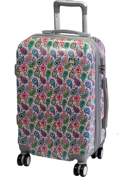 A2S Paisley Βαλίτσα Καμπίνας 55x35x22cm με 4 Ρόδες Πολύχρωμη