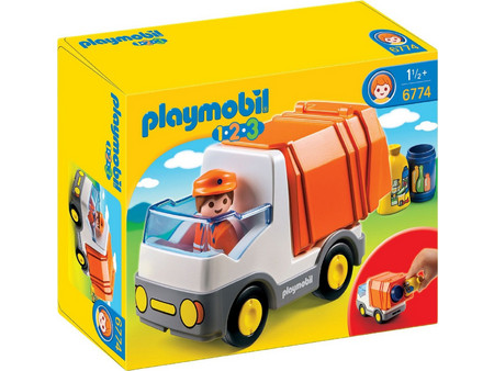 Playmobil 1-2-3 Aπορριμματοφόρο Όχημα για 1,5+ Ετών 6774