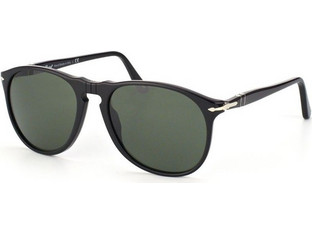 Persol PO9649S 95/31 Ανδρικά Γυαλιά Ηλίου Aviator Κοκάλινα Μαύρα με Μαύρο Polarized Φακό