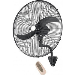 Mistral Plus FW-65R Ανεμιστήρας Τοίχου 66cm 200W με Τηλεχειριστήριο Μαύρος