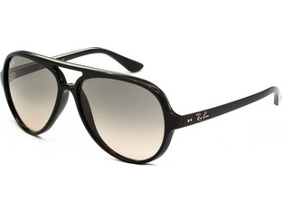 Ray-Ban RB4125 601/32 Ανδρικά Γυαλιά Ηλίου Aviator Κοκάλινα Μαύρα με Μαύρο Degradee Φακό