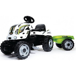 Smoby Cow Farmer XL Ποδοκίνητο Παιδικό Τρακτέρ με Καρότσα Άσπρο