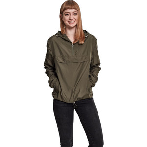 Urban Classics Γυναικείο Μπουφάν Pullover Κοντό Χακί TB2013 Urban Classics Γυναικείο Μπουφάν Pullover Κοντό Χακί TB2013