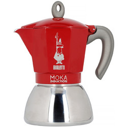 Bialetti Moka Induction Μπρίκι Espresso 4Cups Κόκκινο