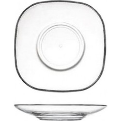 Homestyle Πιάτα Γλυκού Γυάλινα Τετράγωνα 10x10cm 6τμχ 00823-24
