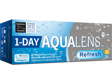 Amvis Aqualens Refresh Ημερήσιοι Φακοί Επαφής Σιλικόνης Υδρογέλης με Φίλτρο UV 40τμχ