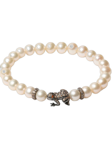 Lancaster Γυναικείο Βραχιόλι από Ασήμι με Πέρλα JLA-BR-FROG-4-WH