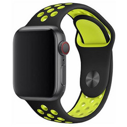 Devia Sport2 Deluxe Λουράκι Σιλικόνης Black / Yellow (Apple Watch 42 / 44 / 45mm)