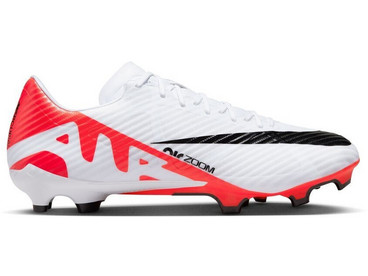 Nike Jr. Zoom Mercurial Vapor 15 Academy FG/MG DJ5617-600 Παιδικά Ποδοσφαιρικά Παπούτσια με Τάπες και Καλτσάκι Λευκά Κόκκινα