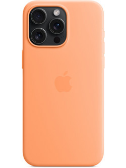 Apple Silicone Case with MagSafe Back Cover Orange Sorbet (iPhone 15 Pro Max)