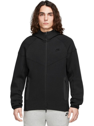 Nike Tech Fleece Ανδρική Ζακέτα Fleece με Κουκούλα και Φερμουάρ Μαύρη FB7921-010