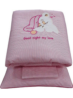 Beboulino Good Night Σετ Κούνιας Rige Pink 4τμχ