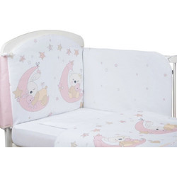 Bubaba Sleepy Σετ Κούνιας White/Pink 6τμχ
