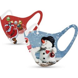 Tili Face Mask Snowman & Santa 2τμχ