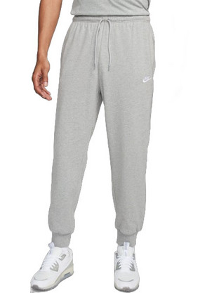 Nike Club Ανδρικό Παντελόνι Φόρμας Fleece με Λάστιχο Γκρι FQ4330-063