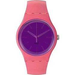 Swatch Berry Harmonious Γυναικείο Ρολόι με Φούξια Καουτσούκ Λουράκι SO29P102