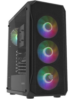 Fury Shobo SH4F RGB Black Gaming Midi Tower Κουτί Υπολογιστή RGB με Πλαϊνό Παράθυρο