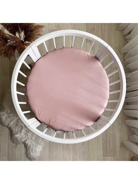 Ingvart Mini Smart Bed Βρεφικό Σεντόνι Κούνιας Βαμβακερό με Λάστιχο 72x72 Pink