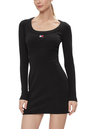 Tommy Hilfiger Mini Καλοκαιρινό Καθημερινό Φόρεμα Μαύρο DW0DW17424-BDS