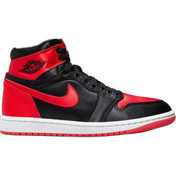 Jordan Air 1 High OG Satin Bred Γυναικεία Sneakers Μποτάκια Μαύρα Κόκκινα FD4810-061