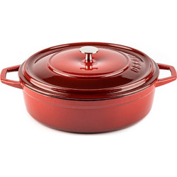 Hosse Kitchen Μαντεμένια Κατσαρόλα Ρηχή Rubin 28cm