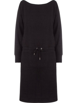 DKNY Midi Καθημερινό Φόρεμα Μαύρο DP3D4828-BLK