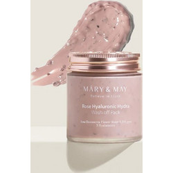 Mary & May Rose Hyaluronic Hydra Wash Off Κρεμώδης Μάσκα Προσώπου για Καθαρισμό με Άργιλο 125gr