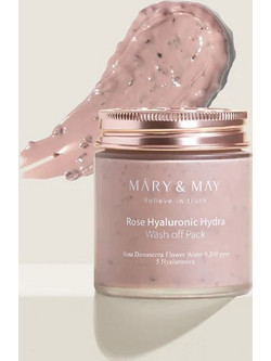 Mary & May Rose Hyaluronic Hydra Wash Off Κρεμώδης Μάσκα Προσώπου για Καθαρισμό με Άργιλο 125gr