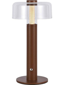 V-Tac 100LM Πορτατίφ Αφής LED με Μπαταρία Διαφανές Καφέ