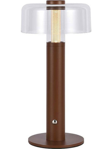 V-Tac 100LM Πορτατίφ Αφής LED με Μπαταρία Διαφανές Καφέ