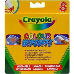 Crayola Wipeoffs Μαρκαδόροι Ζωγραφικής Σετ 8 Χρώματα