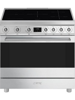Smeg C9IMX2 Κουζίνα Ηλεκτρική 115lt με Επαγωγικές Εστίες 90cm Inox