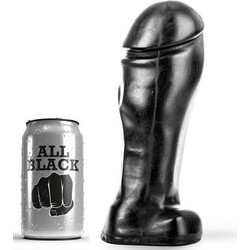 All Black Bed Snake Ρεαλιστικό Dildo με Βεντούζα & Όρχεις 22cm Μαύρο