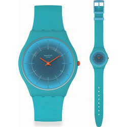 Swatch Ανδρικό Ρολόι με Γαλάζιο Καουτσούκ Λουράκι SS08N114