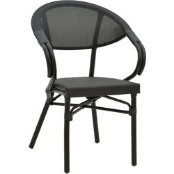 Pakoworld Isaia Πολυθρόνα Κήπου Bamboo Μαύρη 289-000001