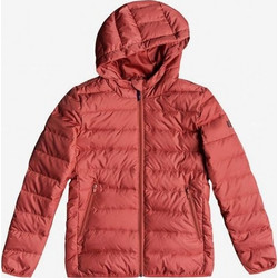 Roxy Παιδικό Μπουφάν Χειμωνιάτικο Puffer Κόκκινο ERGJK03055