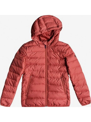 Roxy Παιδικό Μπουφάν Χειμωνιάτικο Puffer Κόκκινο ERGJK03055
