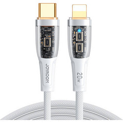 Joyroom S-CL020A3 Braided LED USB-C to Lightning Cable 20W 1.2m White 6941237199102