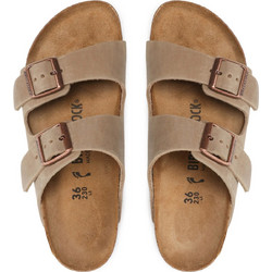 Birkenstock Arizona Δερμάτινα Ανδρικά Σανδάλια Ανατομικά Εκρού 35220