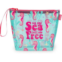 Legami Seahorse BEAP0006 Γυναικείο Νεσεσέρ Παραλίας Αδιάβροχο 20x16cm Τιρκουάζ