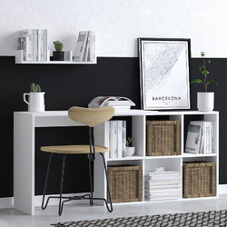 Megapap Blake Γραφείο Ξύλινο με Βιβλιοθήκη 145x45x74cm GP052-0121,2