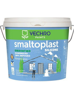 Vechro Smaltoplast Silicone Οικολογικό Σιλικονούχο Χρώμα Εξωτερικού Χώρου Λευκό 1lt Bάση P