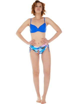 Gsecret Bikini Set με Ενίσχυση Ψηλόμεσο Μπλε LS23017-27742