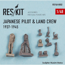Reskit Models Japanese Pilot & Land Crew 1937-1945 WW2 Φιγούρα Μοντελισμού Ρητίνης 1:48